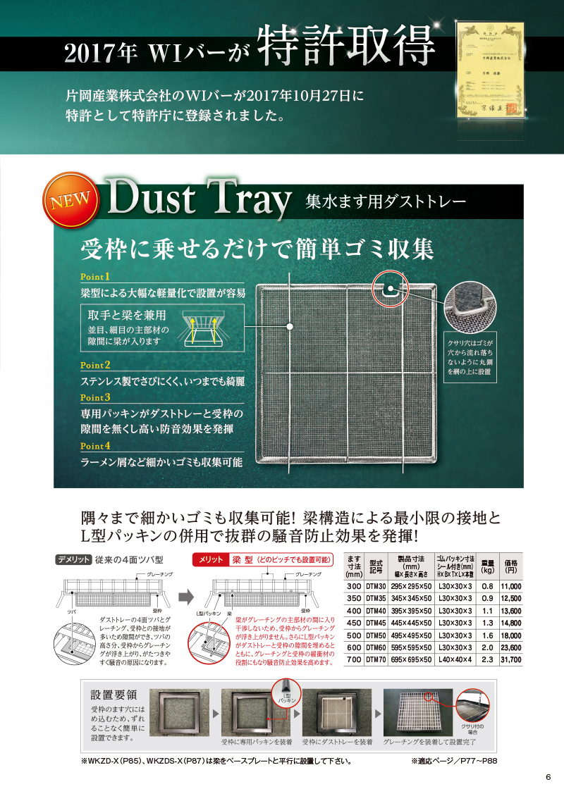 スチールグレーチングWシリーズ｜オンラインカタログ｜片岡産業